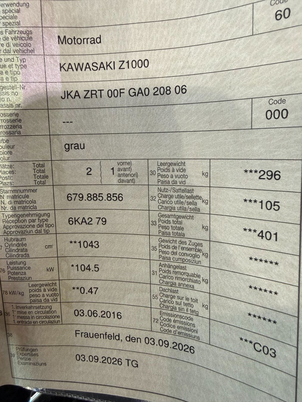 Kawasaki Strasse: Kawasaki Z1000 – Gebraucht aus Kreuzlingen von mz-e38 9