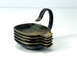 Aschenbecher Set Bronze Antik