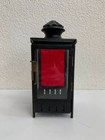 Vintage SBB Eisenbahn Signallaterne aus Metall | Rotes Glas