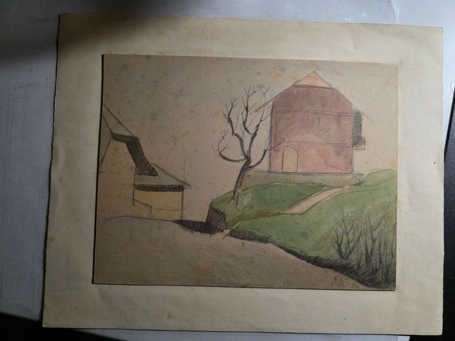 Dipinti: Obi Gottfried - Aquarell Gemälde Bild - 1931 – Usato da Walterswil BE venduto da Lonitti 2