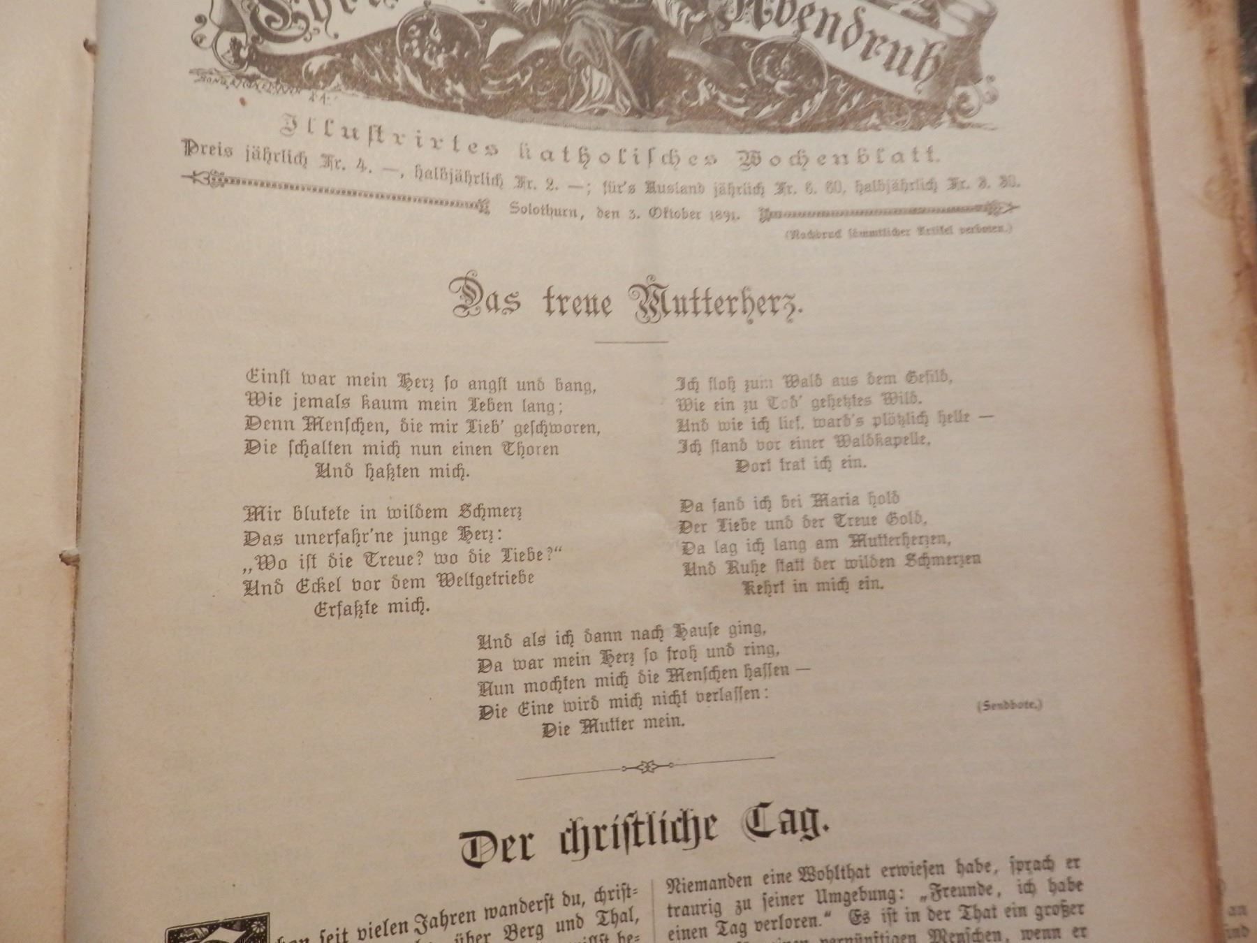 Libri: Christliche Abendruhe 1890-1891 – Usato da Weiach venduto da weiach82 5