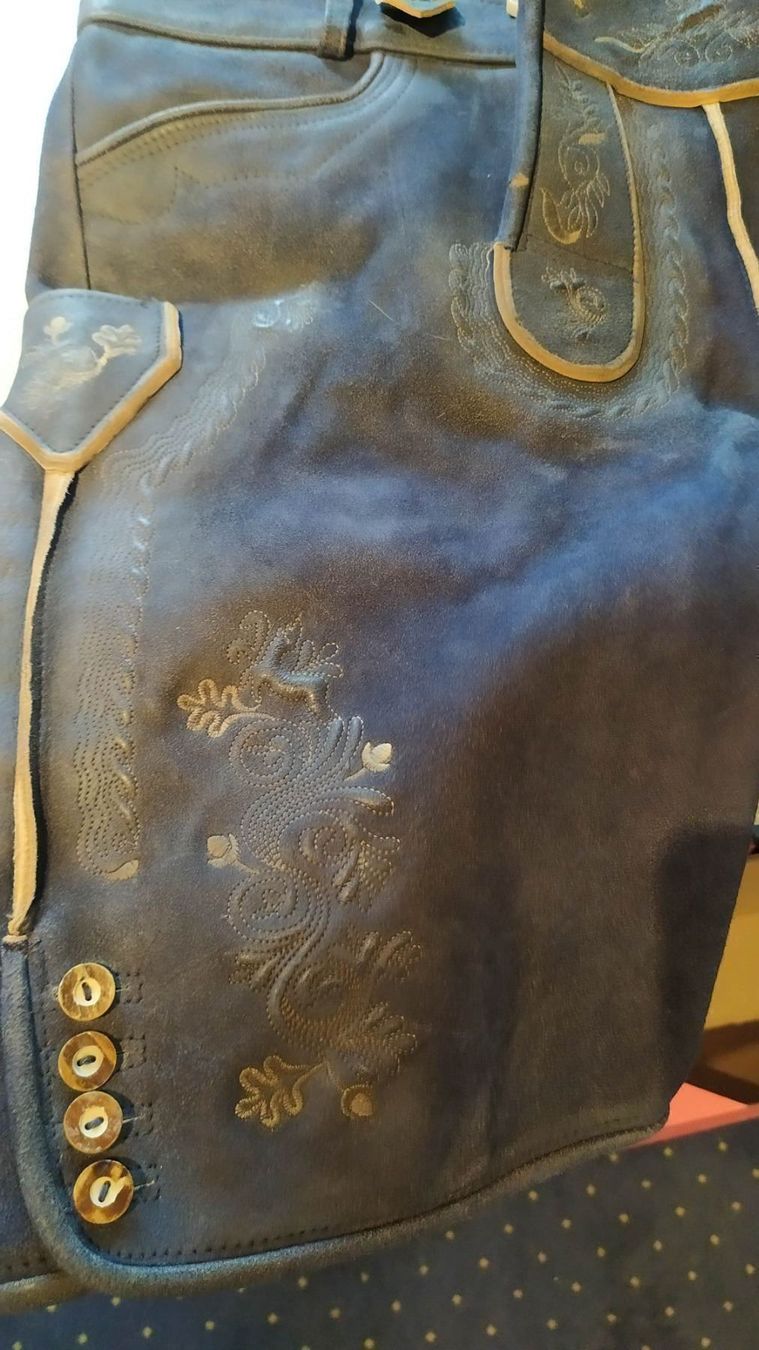 Pantaloni: Stockerpoint Lederhose, blau, Grösse 56 – Nuovo e nell'imballaggio originale da Meggen venduto da dakima 2