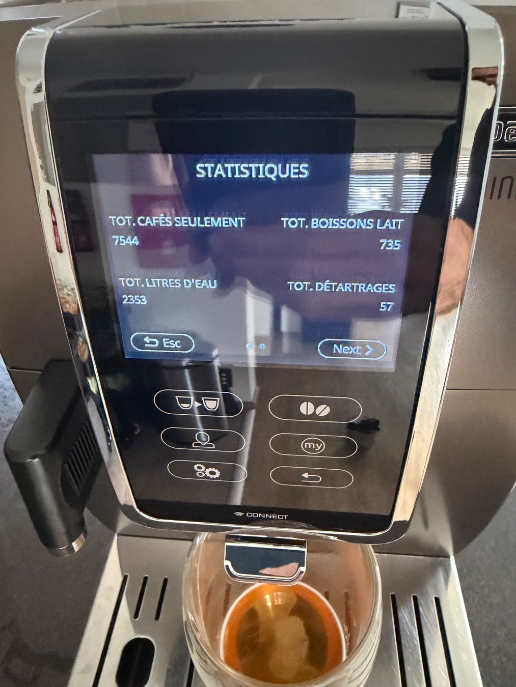 De'Longhi Macchine per caffè & Macchine per espresso: Machine à café DeLonghi Dinamica Plus Titan – Difettoso da Montreux venduto da SelectionCH 7