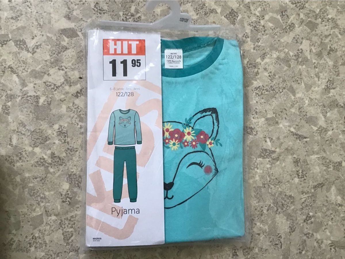 Migros Pigiama & Simili: Neu Pyjama, Grösse 122/128. – Nuovo e nell'imballaggio originale da Seuzach venduto da Tureda