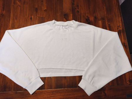 Felpa corta donna Aim'n colore bianco ottime condizioni, M