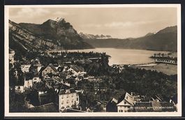 Weesen am Walensee, Ansicht mit See und 
