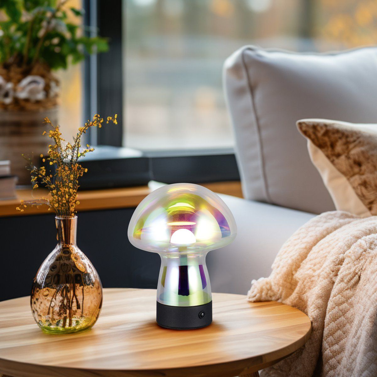 Lampade: LED Tischleuchte, Akku, Glas, 18 cm Höhe – Nuovo (secondo la descrizione) da Kreuzlingen venduto da Smart-Light 1