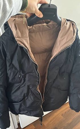 AllSaints Puffer Jacke - wendbar / Schwarz/Rosa 