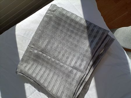 Rideaux occultants gris à oeillets,  neuf!