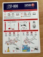 Turkish Airlines 737-800 Safety Card