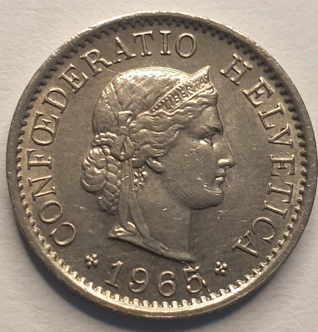 Tutti le monete: VARIANTE 5 CENTIMES 1965 RUPTURE DE COIN – Usato da Sonceboz-Sombeval venduto da Simuncons