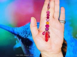 LLAN VALLS©️™️ Rhodonit Ruby Saphir Pendant 18k Red Symphony