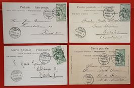 4 Ansichtskarte mit UPU-FRANKATUR