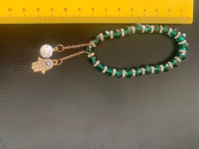 Bracciali & Braccialetti: Elegantes, grünes Armband / Glücksbringer – Nuovo e nell'imballaggio originale da Beromünster venduto da msklef 3