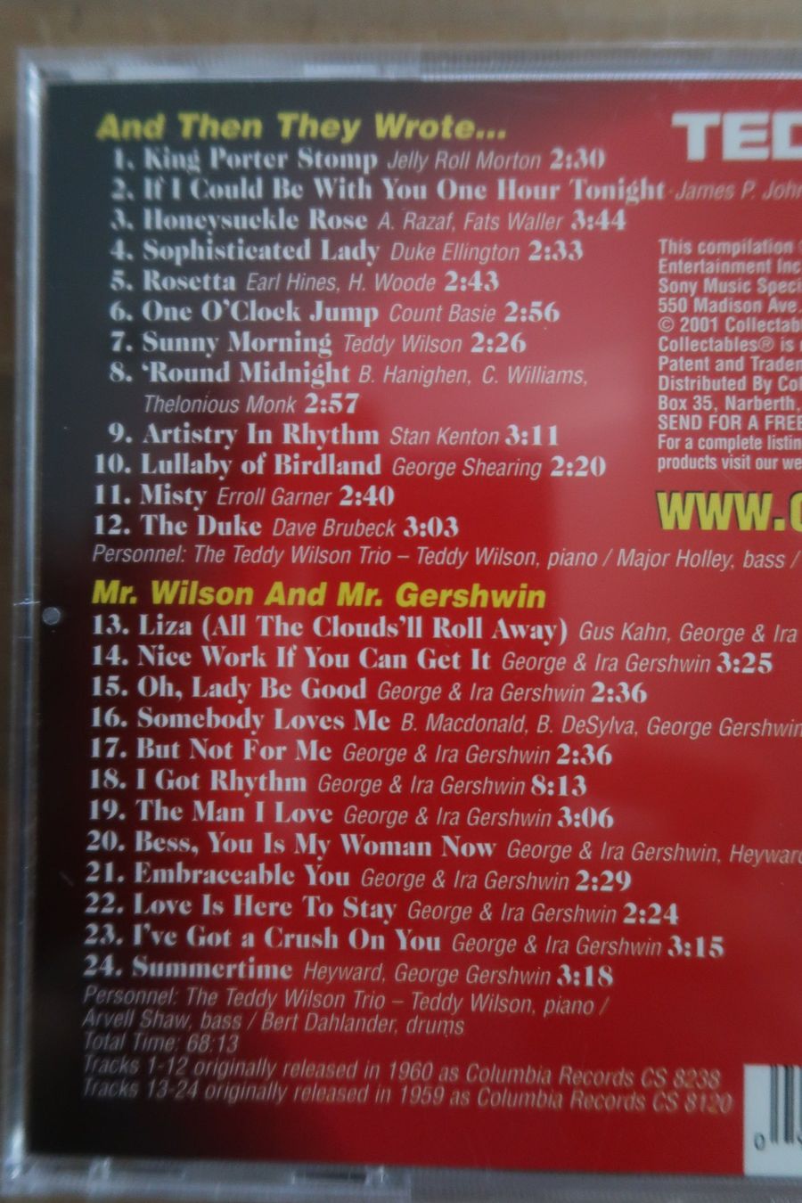 CDs: TEDDY WILSON - AND THEN THEY WROTE - MR. WILSON - CD – Gebraucht aus Basel von Patiscat 2