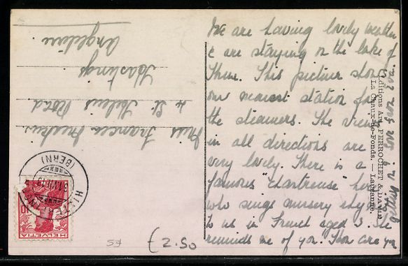 Cartes postales: Hilterfingen am Thunersee, Eiger, Mönch – D'occasion à Berlin par bartko-reher 1