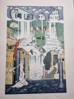 KARL KÄFER LITHOGRAPHIE SIGNIERT KÜNSTLERPROBE