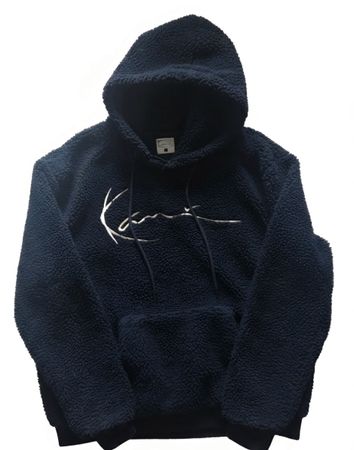 Karl Kani Teddy Hoodie dunkelblau guter Zustand Grösse L