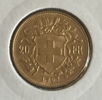 20 FR. GOLD VRENELI 1907