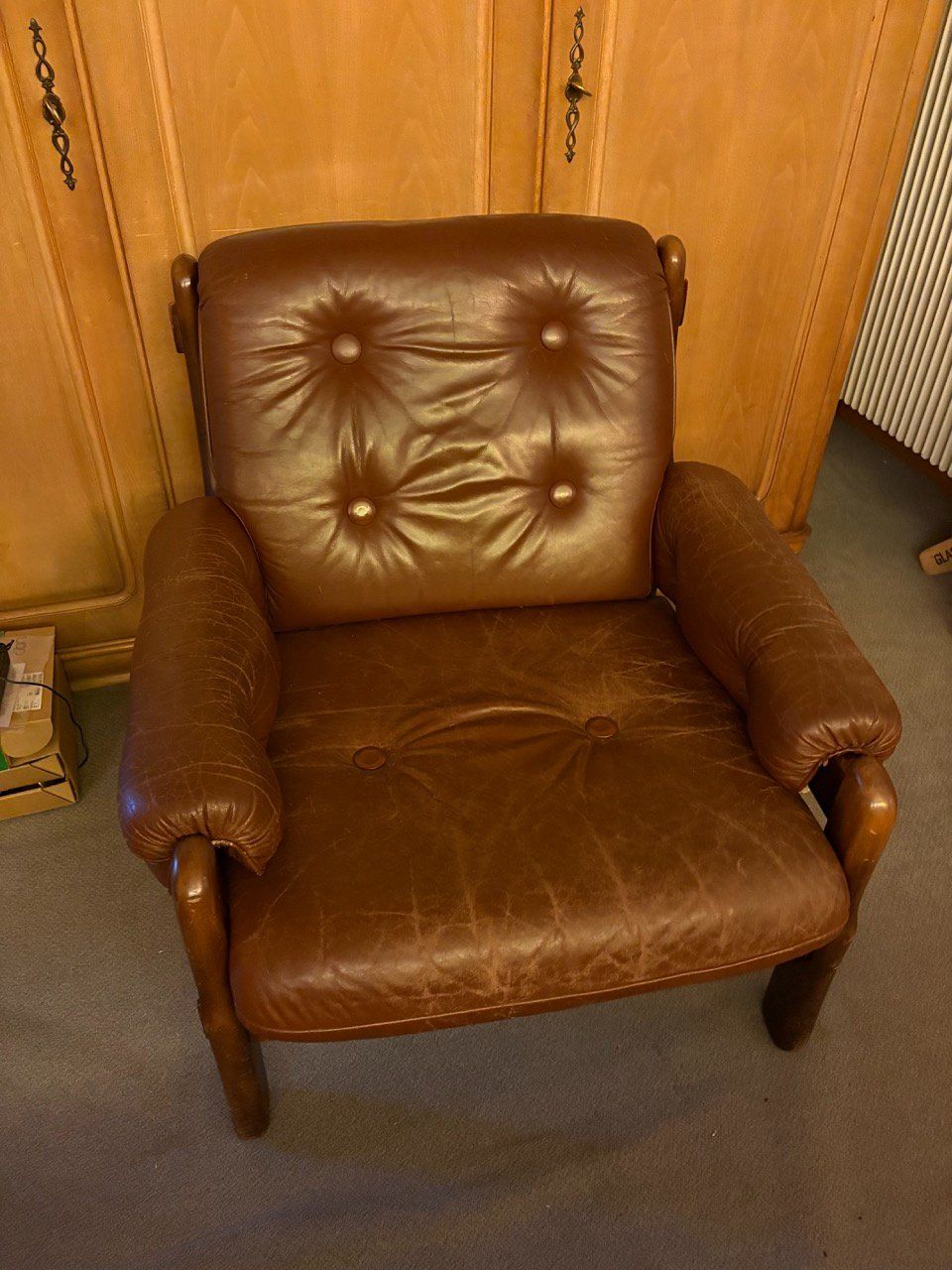 Fauteuils: Brauner Ledersessel Vintage – D'occasion à Ins par ab_80