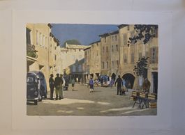Rolf Gfeller Orig.Farblitografie handsig.  Nr. 76x57cm