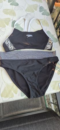 Badeanzug Speedo Schwarz Weiss Damen Grösse XS