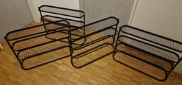 4Schuhregale Metall schwarz 77 cm Breite Neuwertige Zustand