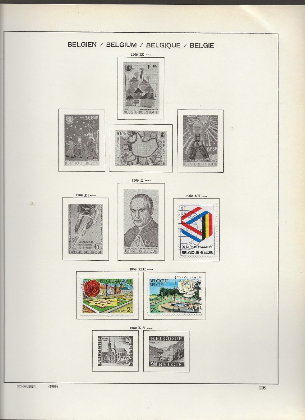 Tutti i francobolli: Marken Belgien  1968 bis 1971 – Usato da Au ZH venduto da xelagreb01 3
