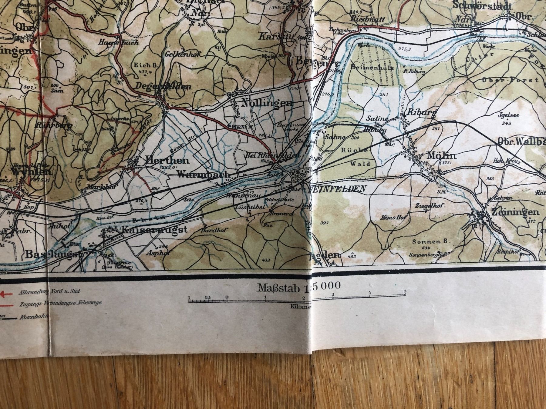 Cartine & Atlanti: Umgebungskarte von Lörrach. – Usato da Zürich venduto da allp 4