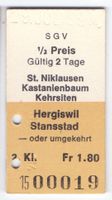 Billette St. Niklausen - Kastanienbaum - Kehrsitzen  usw