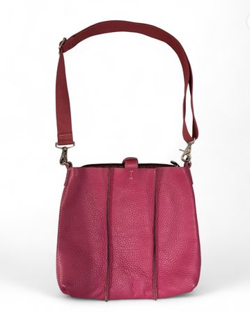 Real leather pink handbag