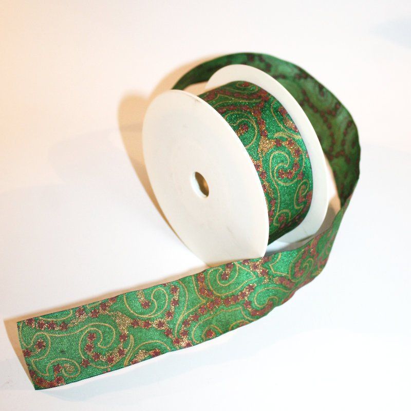 Nastri decorativi: Geschenk -  oder Dekoband in grün/gold, 19m – Usato da Weggis venduto da Mylemontree