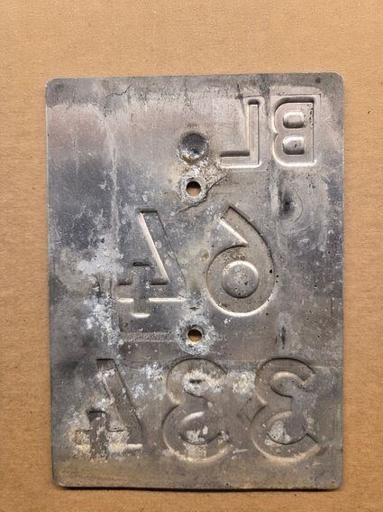 Sachs Insegne: Velonummer BL 2000 gelb Mofanummer Plaque Mofa – Usato da Schenkon venduto da Uhu007 1