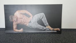 Leinwandbild Mann mit Muskeln, 140 x 70 cm, neuwertig