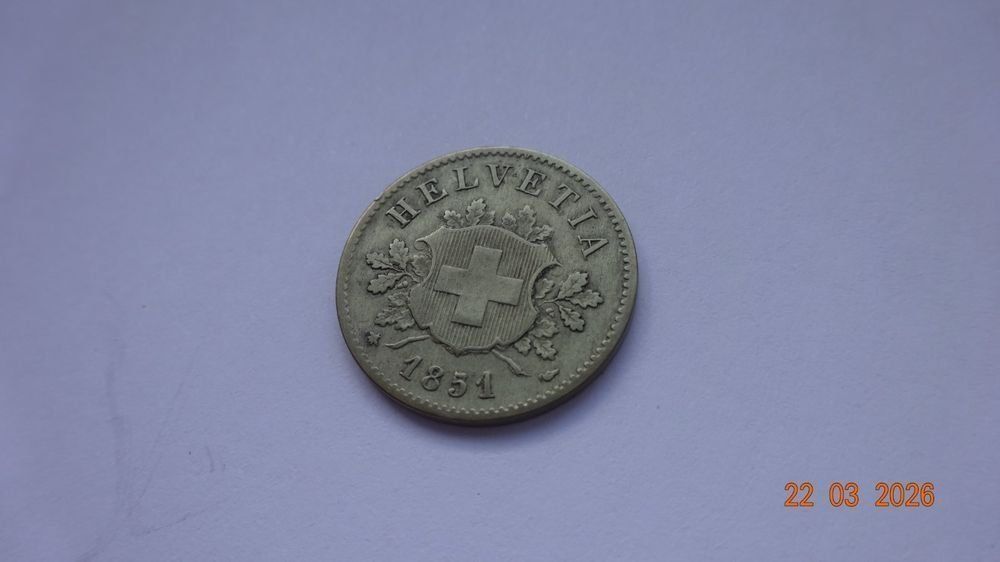 Tutti le monete: 10 Rappen 1851BB Vz-Unz. – Usato da bassecourt venduto da Oursvert 2