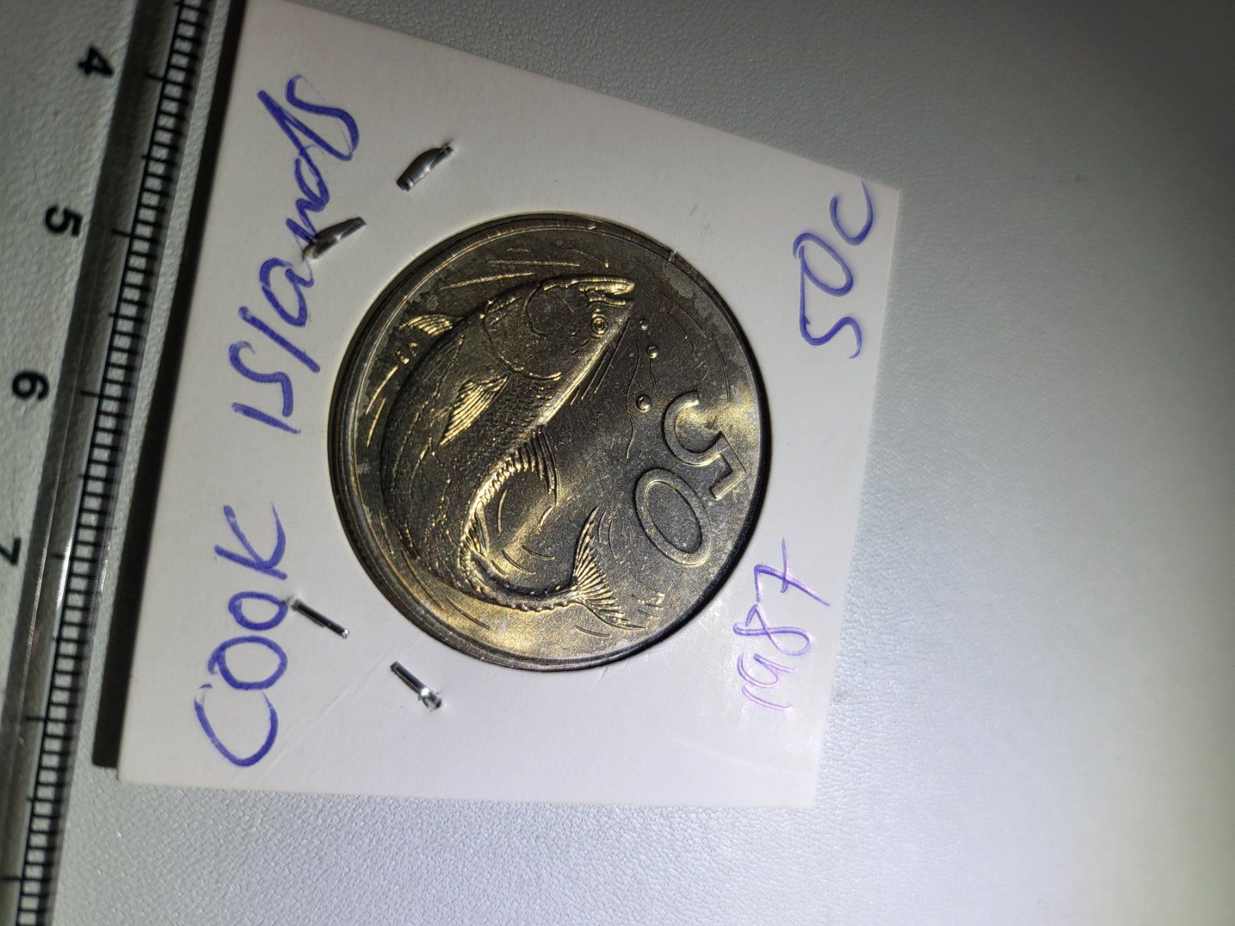 Tutti le monete: Cook Islands 50 cent 1987 fish – Usato da Zürich venduto da mauritsve