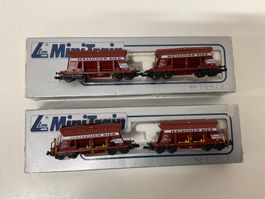4 Lima MiniTrain Güterwagen Weiacher Kies Spur N Set, Besp.