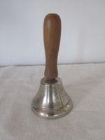Tischglocke / Schelle mit Holzgriff, heller Klang