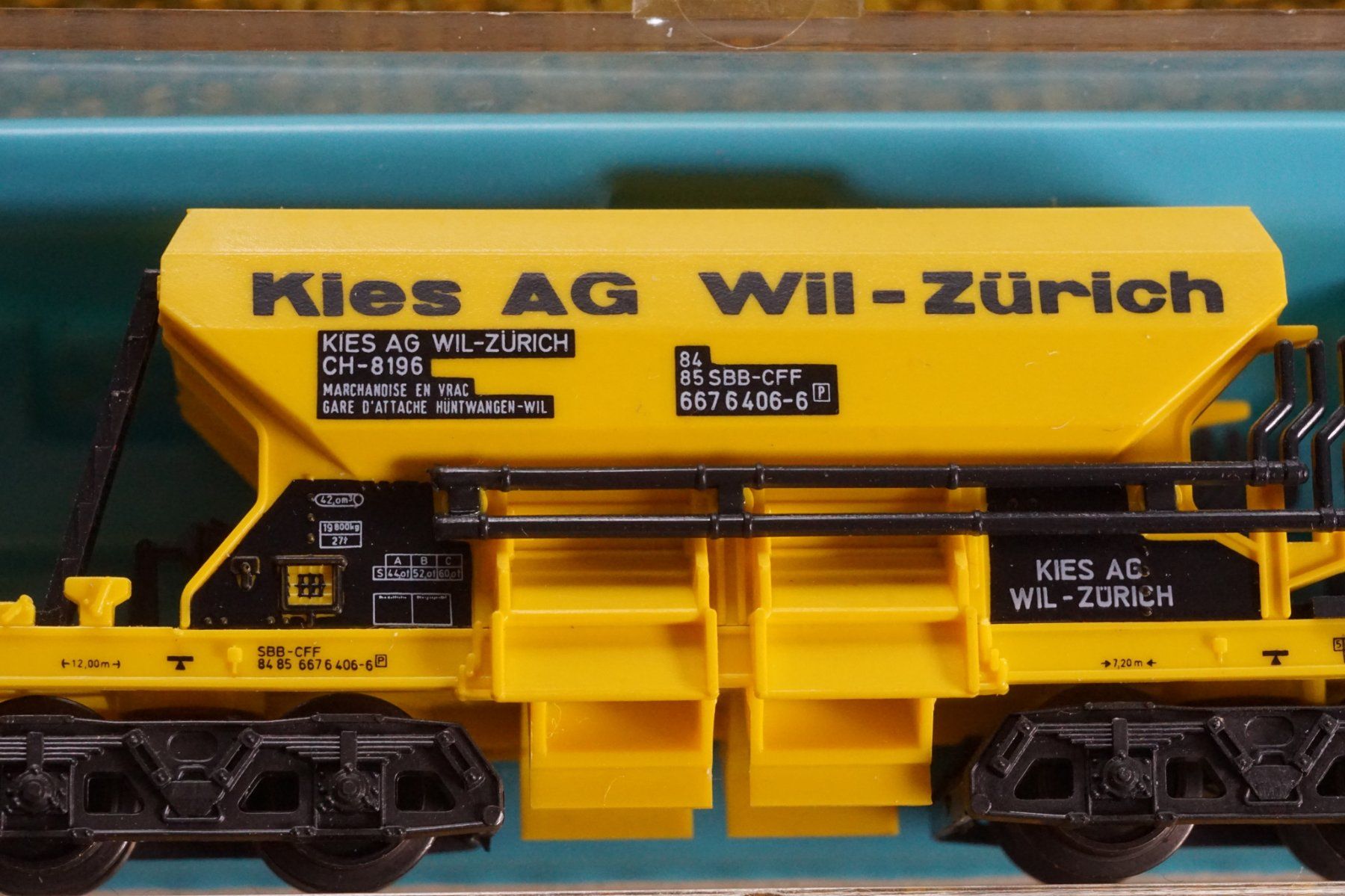 Modellini di ferrovie: Güterwagen Kies AG Wil gelb – Usato da Gränichen venduto da iknow 1