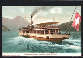 Dampfer Italia in Fahrt auf dem Vierwald