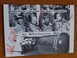 4er Bob Weltmeister 1979 - alte Autogrammkarte