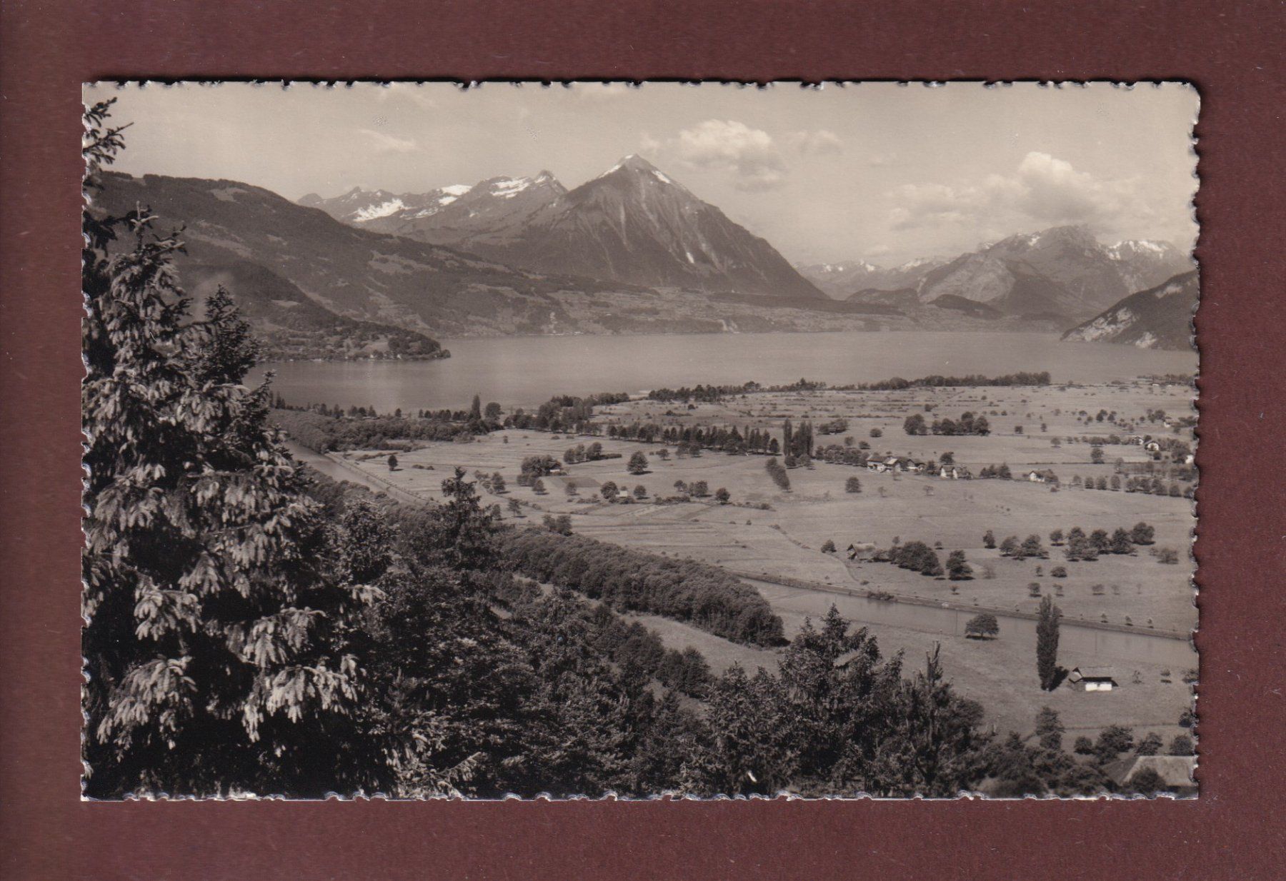 Cartoline postali: INTERLAKEN - Niesen - Thunersee – Usato da Pully venduto da nicecards