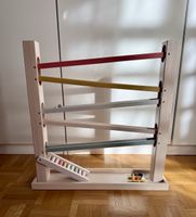 Pista per biglie in legno completa di accessori