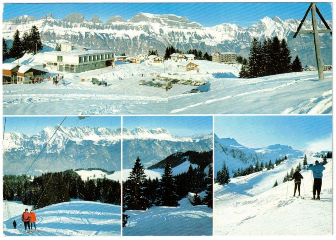 Cartoline postali: Flumserberg - 4 Bild AK – Usato da Binningen venduto da Mountainrider