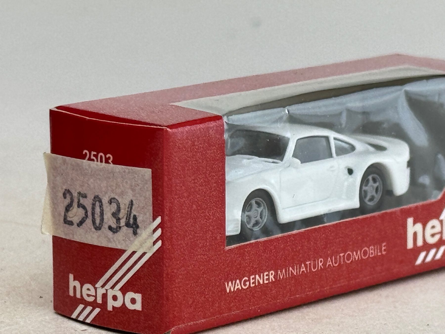 Herpa Modellini d'auto: SG- Herpa Porsche weiss – Usato da Elm venduto da Wikmtz 1