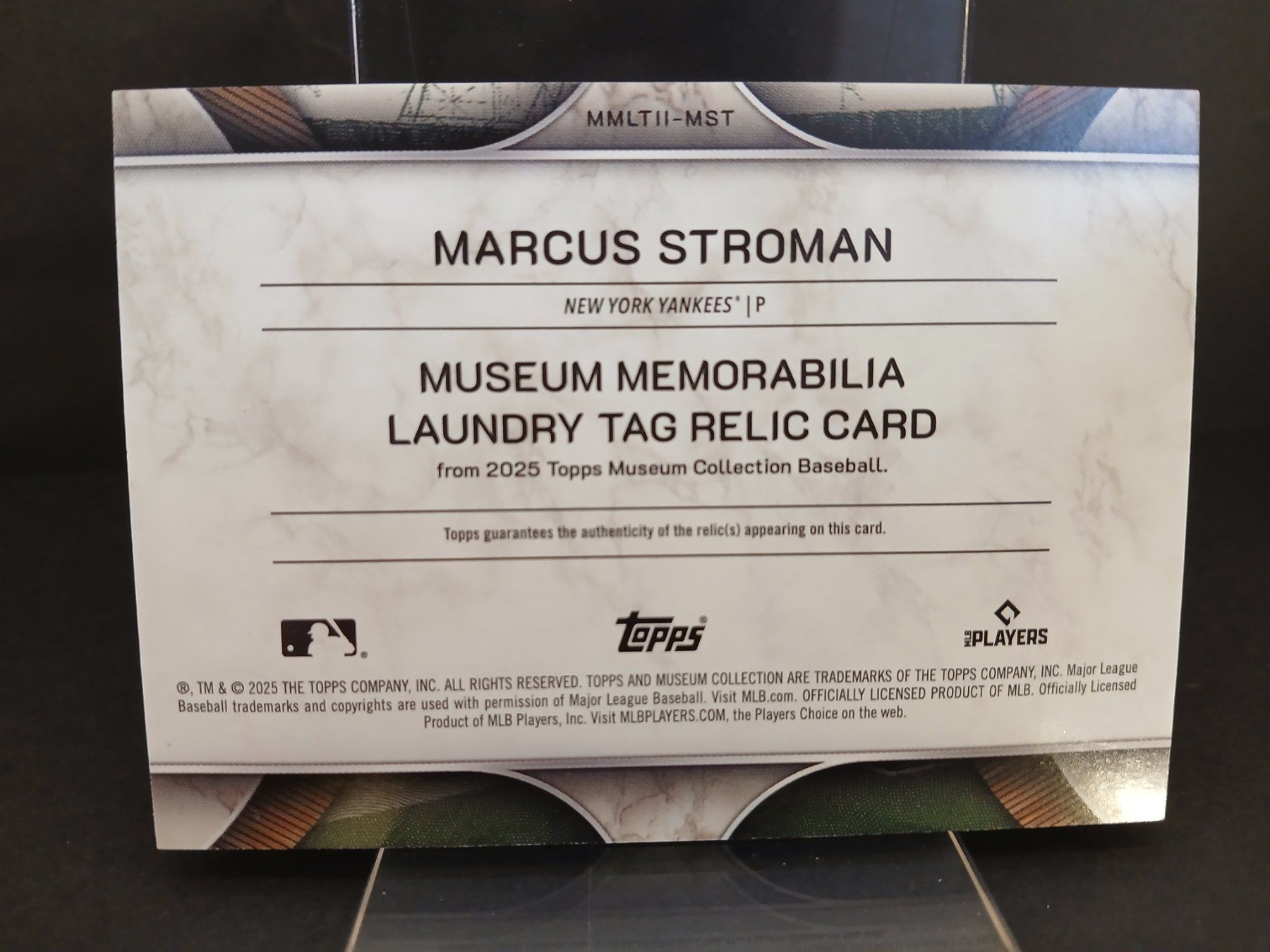 Topps Carte collezionabili: Topps Baseball Marcus Stroman Laundry Tag 1/1 Yankees – Nuovo (secondo la descrizione) da Schaffhausen venduto da Hariyama 3