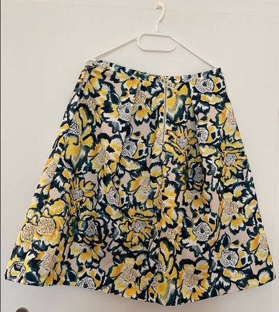 Jupe / Rock gelb mit Blumen Gr. 38 NEU