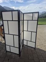 Raumteiler Paravent schwarz weiss 3-teilig gepflegt