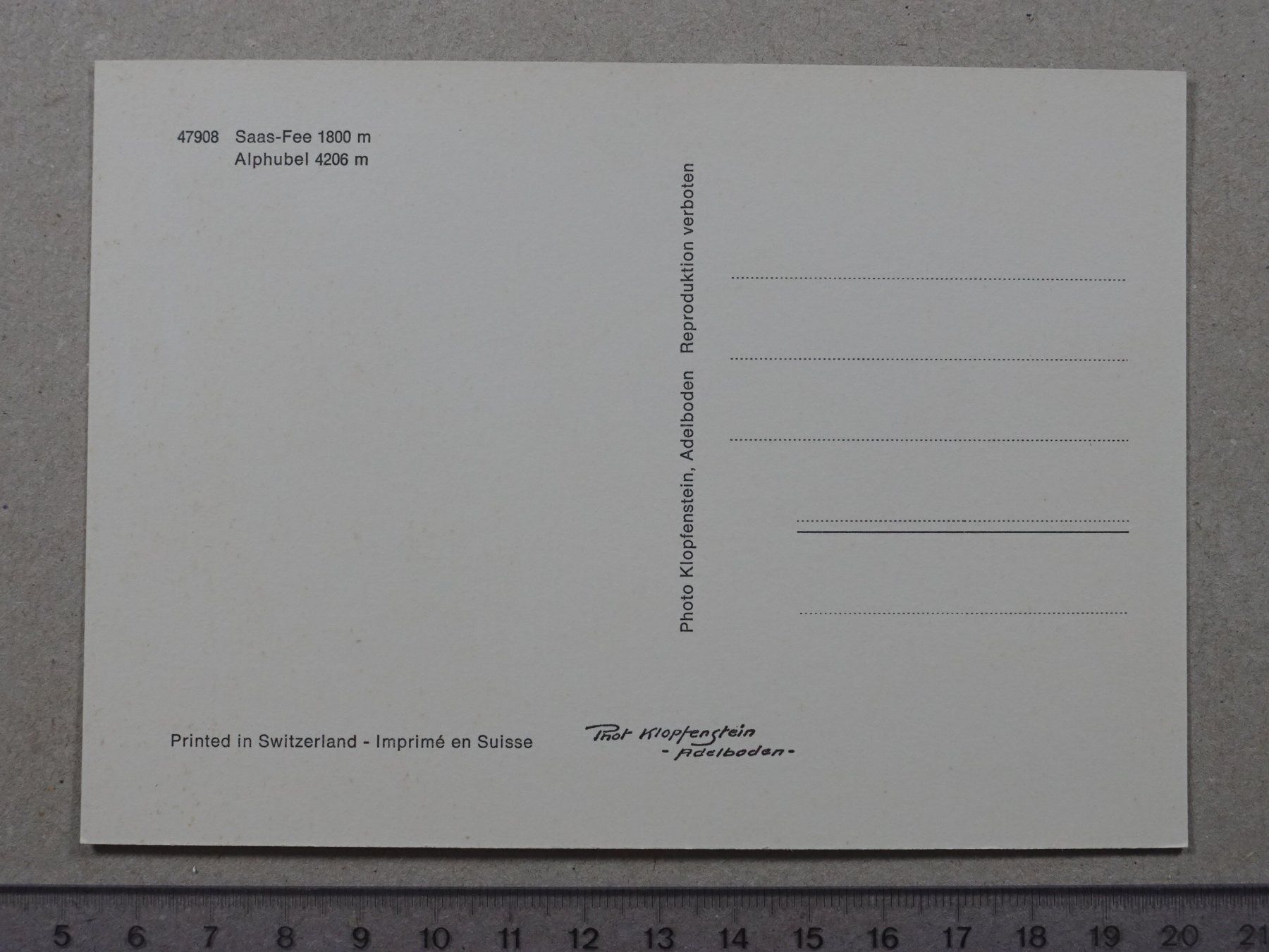 Cartoline postali: Saas-Fee, Alphubel – Usato da Lenzburg venduto da fh1 1