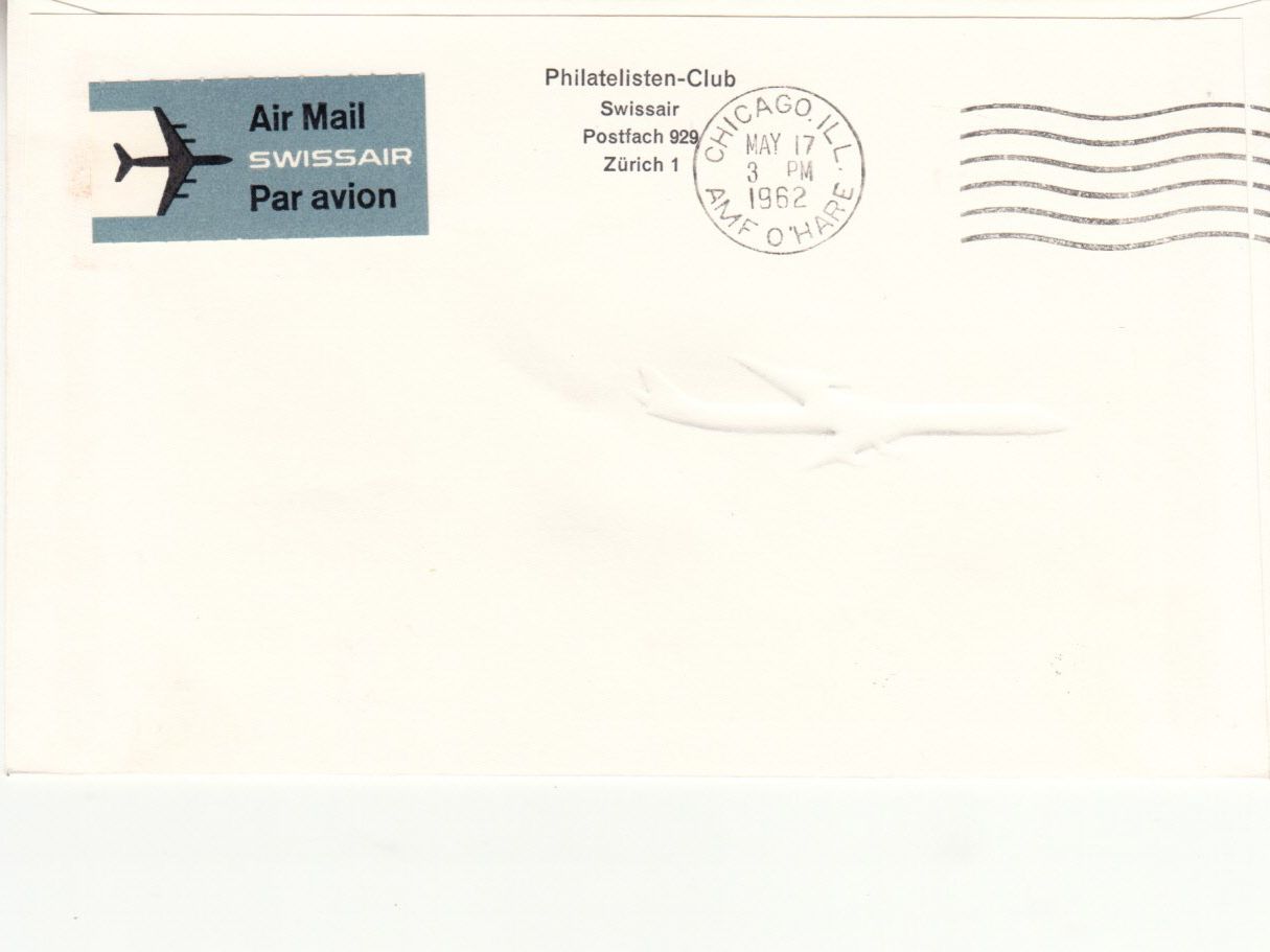Alle Briefmarken: SLH RF 62.23 b   Zürich-Chicago – Gebraucht aus Bürglen TG von StampGraf 1